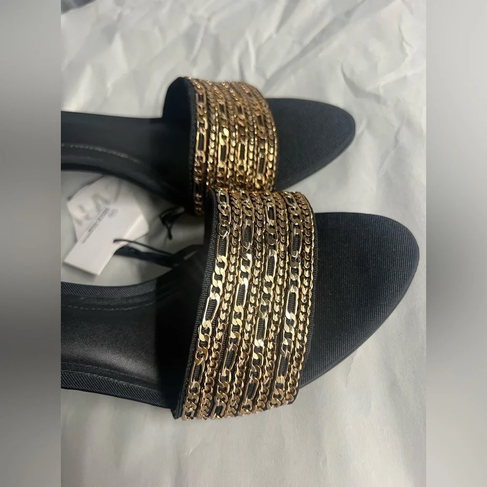 🔥🔥Zara chain trim heeled sandals - Picture 6 of 8